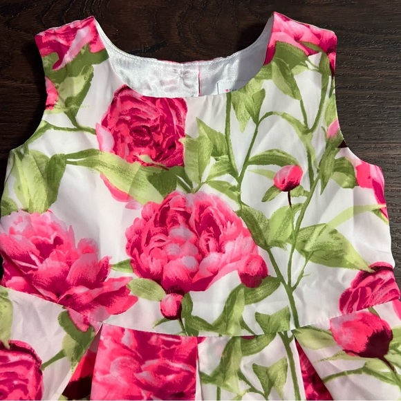 The Children’s Place Toddler 2T Girls Floral Dress Pink Peonies - Picture 2 of 9
